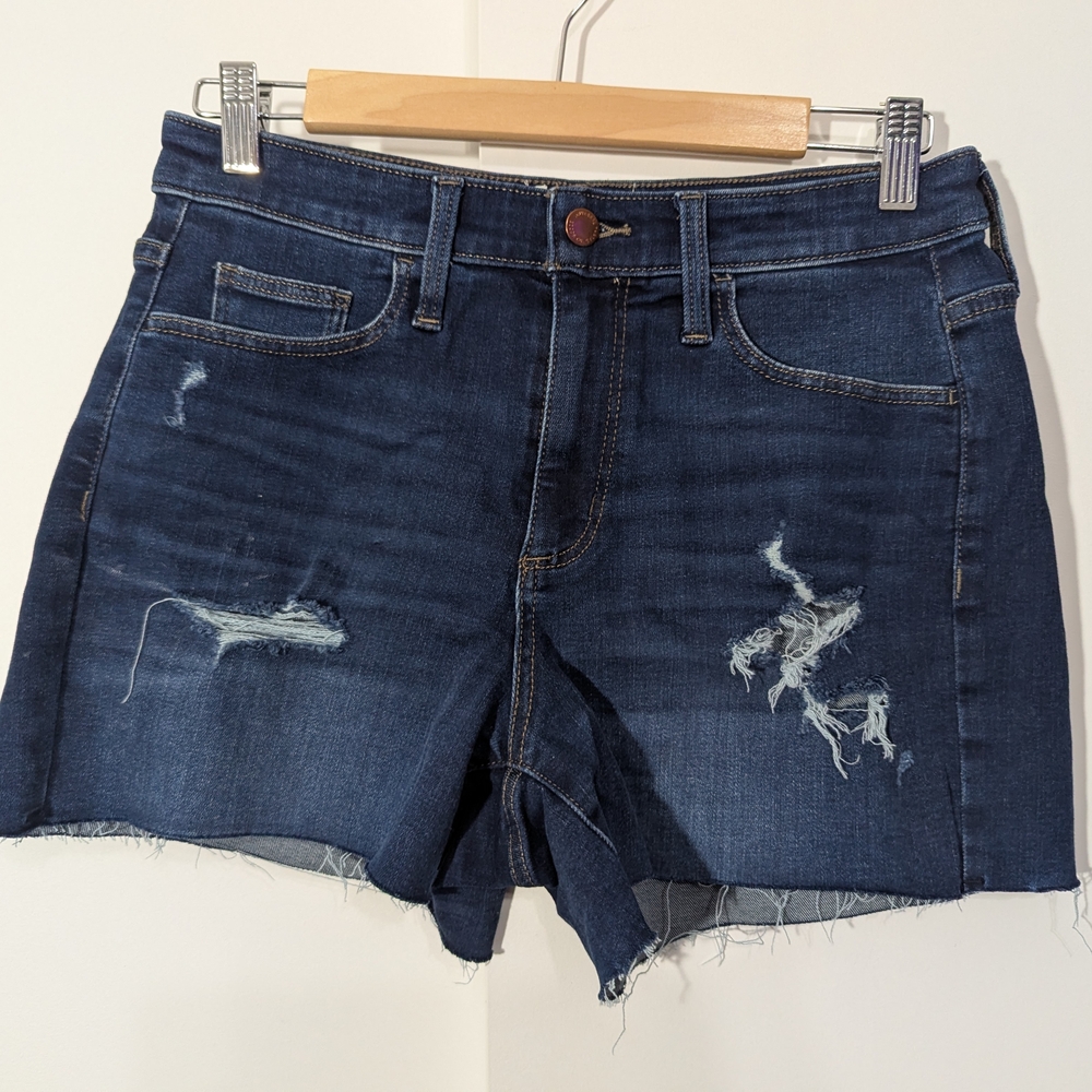Universal Thread Dark Blue Distressed Jean Shorts